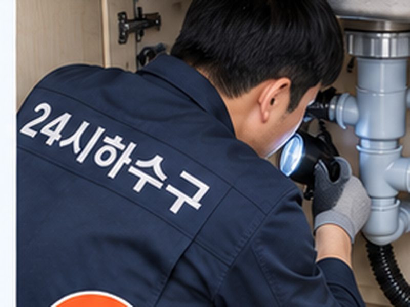 연결 호스 상태 - 싱크대 배관 점검 예시 이미지