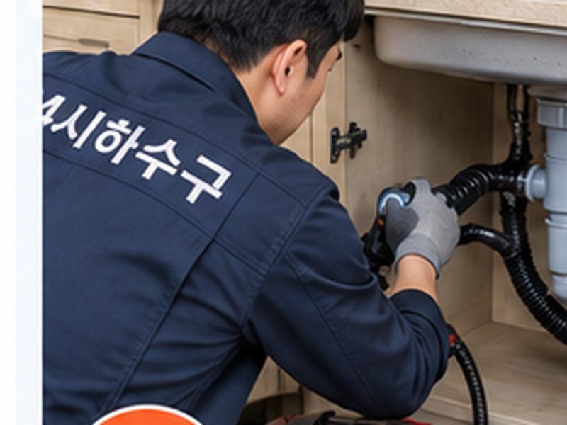 벽체 내부 배관 - 싱크대 배관 점검 예시 이미지